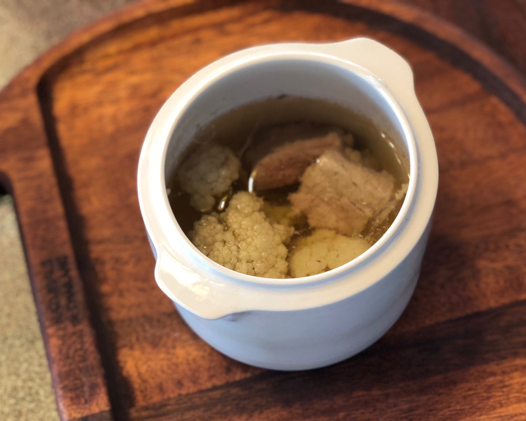 宝宝辅食—花菜排骨汤的做法 步骤4