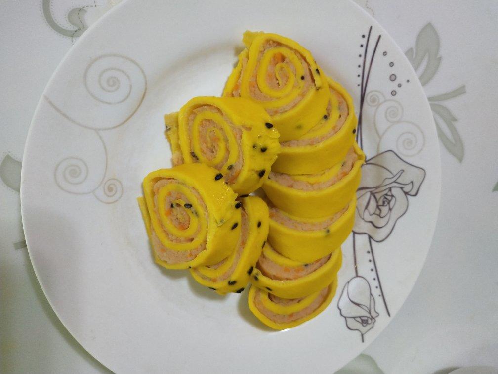 鲜虾鸡蛋卷宝宝辅食精华一岁以上宝宝