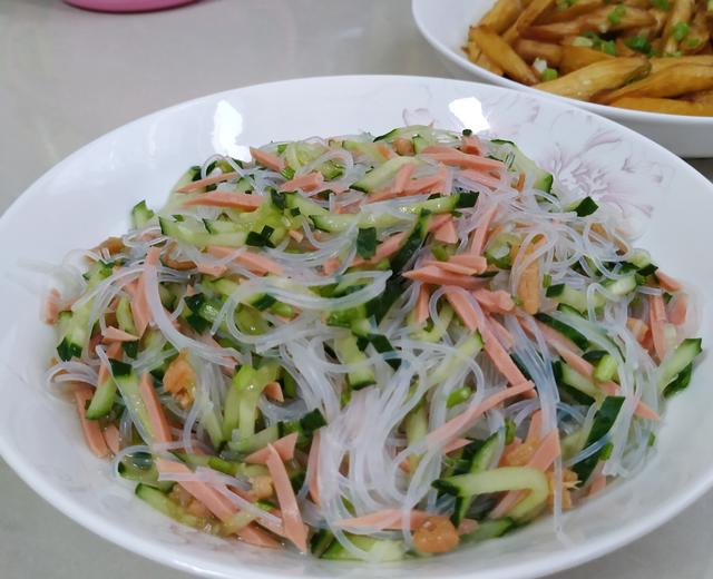 小清新黄瓜海米拌粉丝的做法