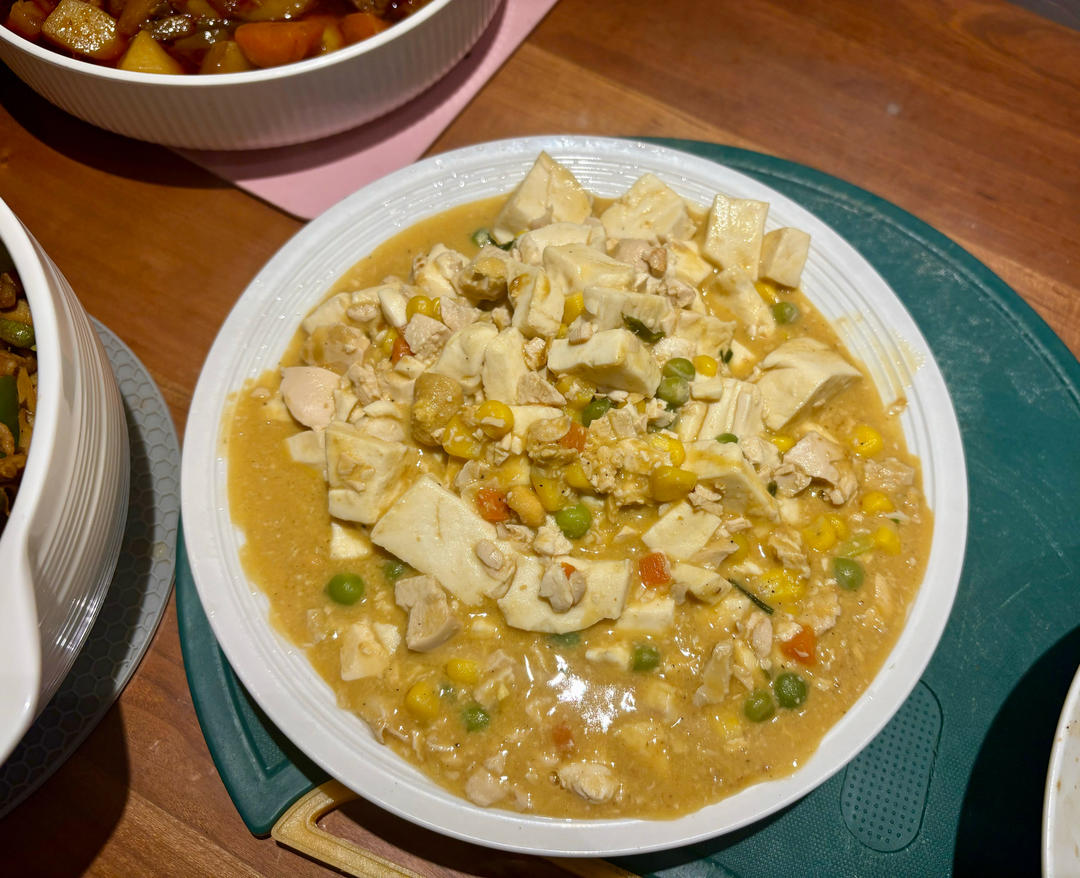 咸鸭蛋黄做的蟹黄豆腐