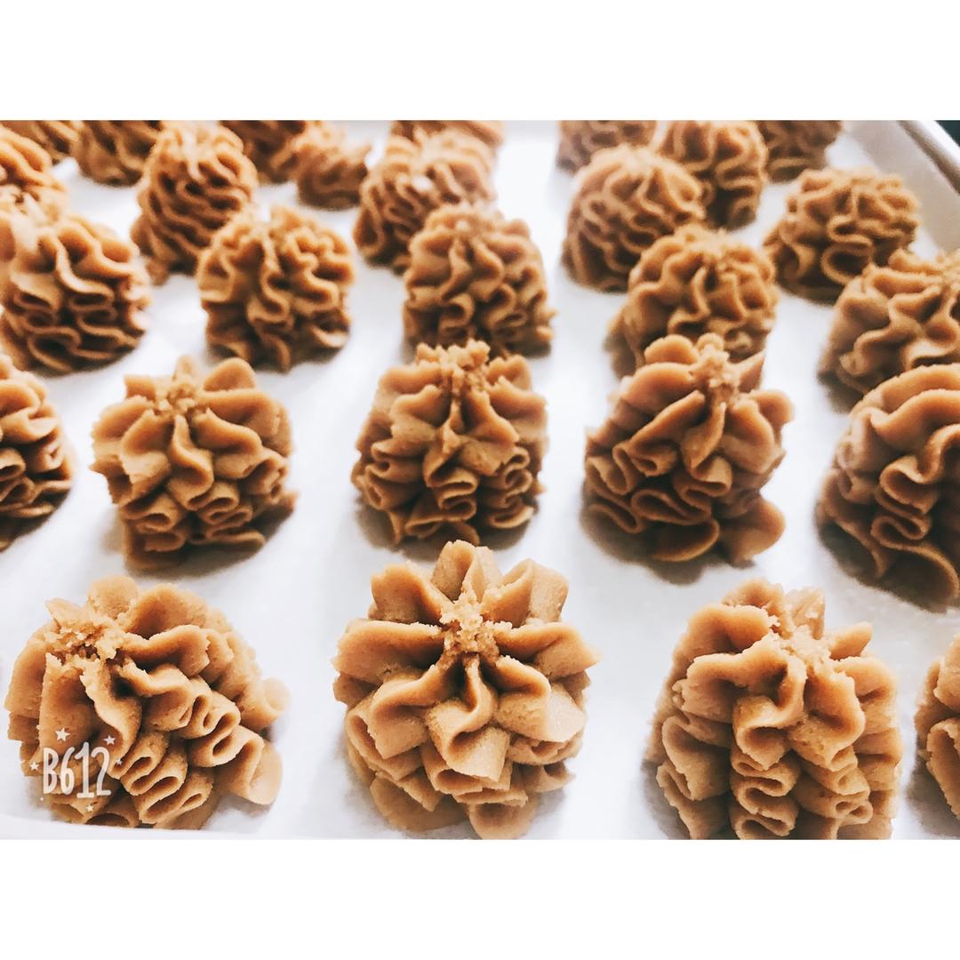 (珍妮曲奇+网红曲奇)咖啡小花配方/烘焙视频饼干篇2