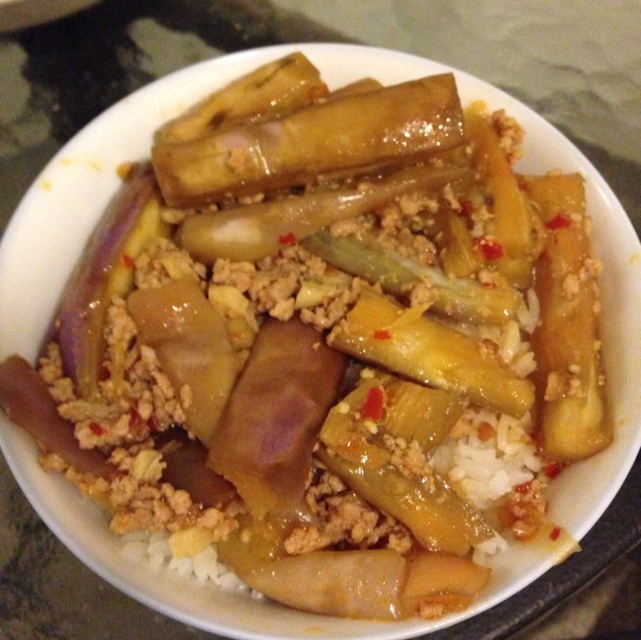 酱爆肉末茄子