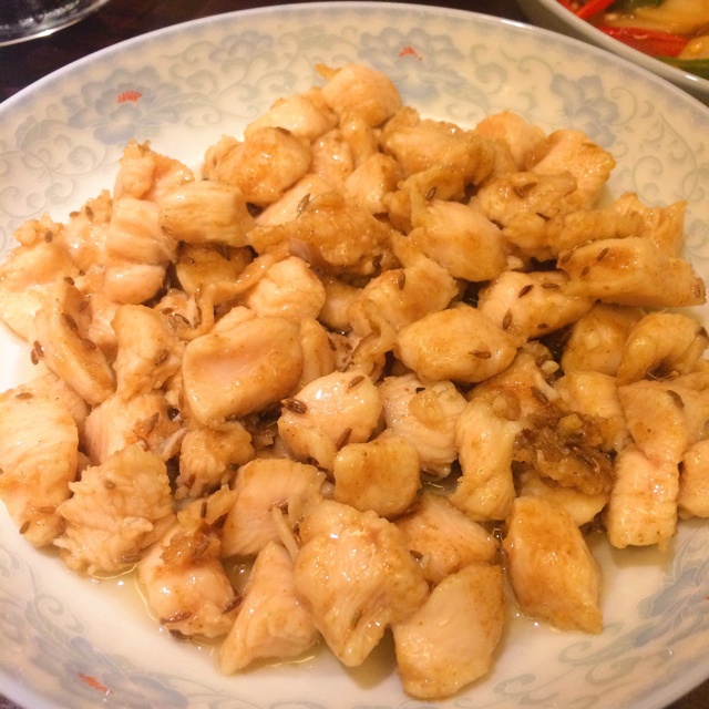 孜然鸡肉粒