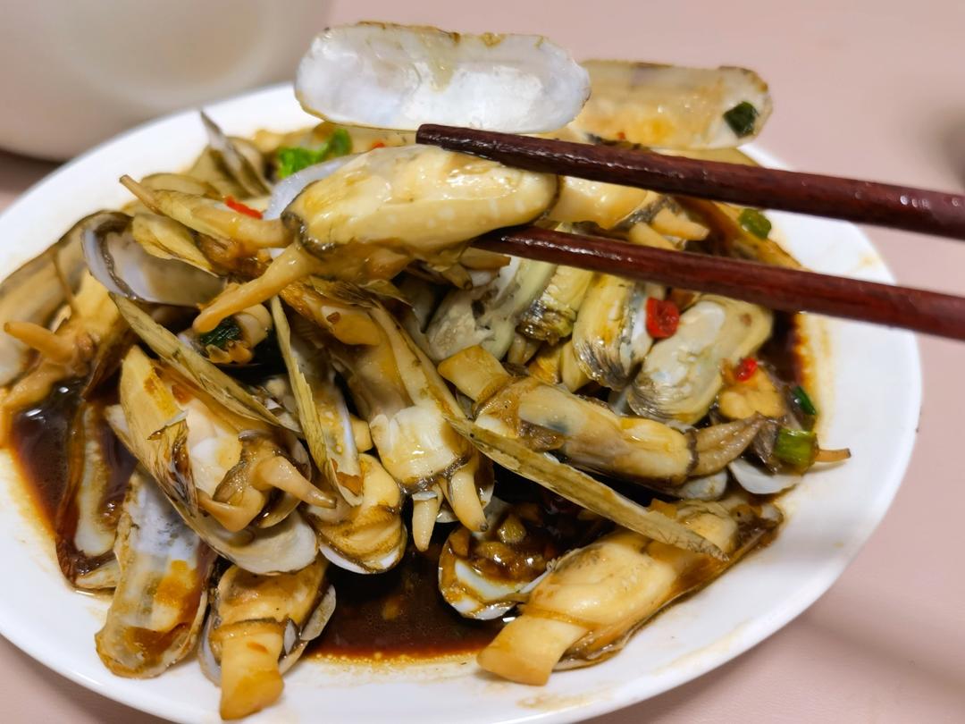 🔥秒杀大排档的香辣炒蛏子！巨好吃的美味