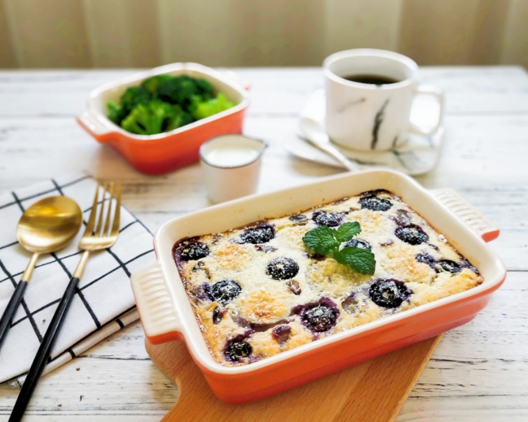 【元气健康早餐】蓝莓香蕉烤燕麦（一人份）的做法