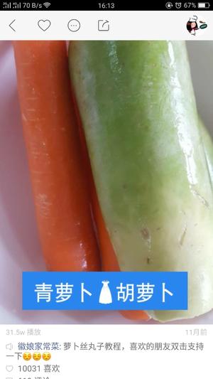 萝卜丝丸子/虾仁韭菜丸的做法 步骤1