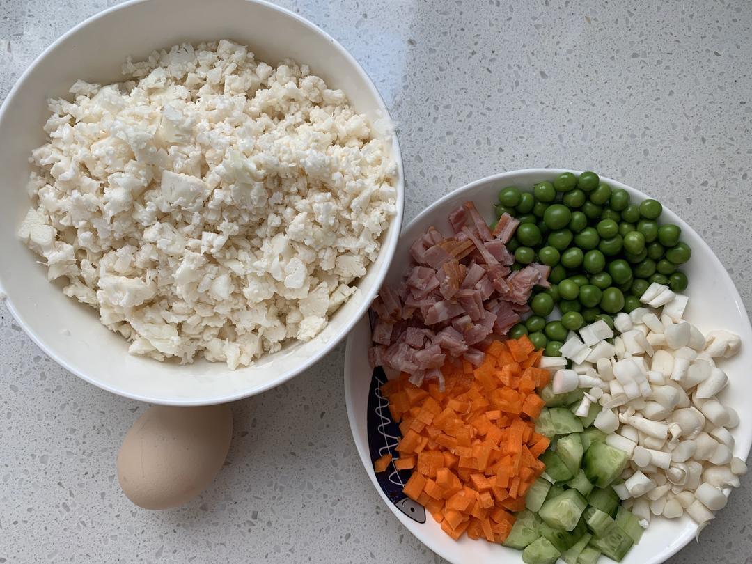 无米炒饭（花椰菜炒饭）欧阳娜娜同款的做法