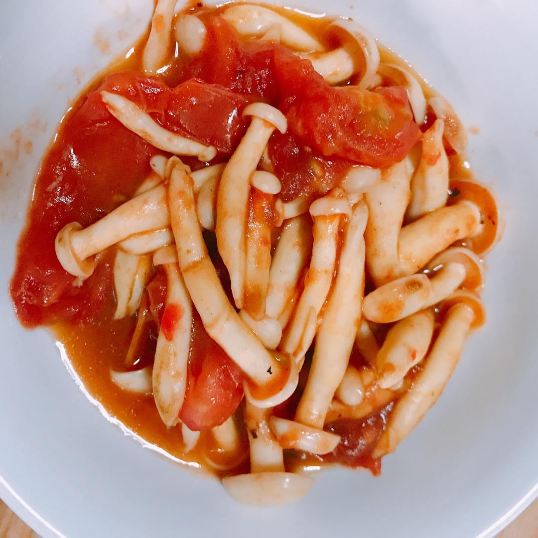 柚米樱桃做的番茄炒海鲜菇