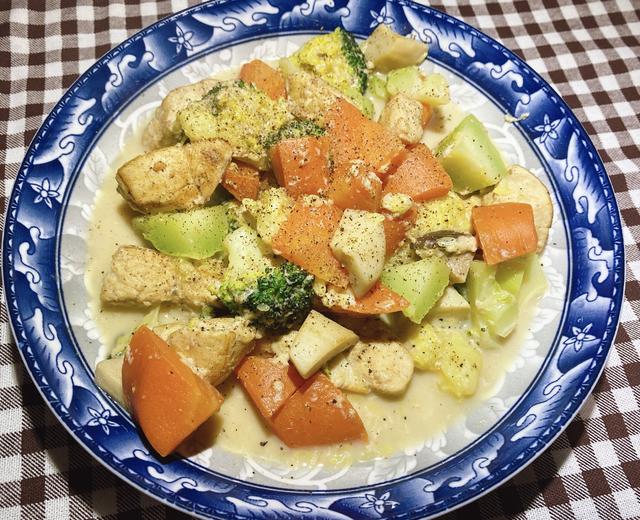 喵私厨|减脂餐 奶汁炖菜的做法