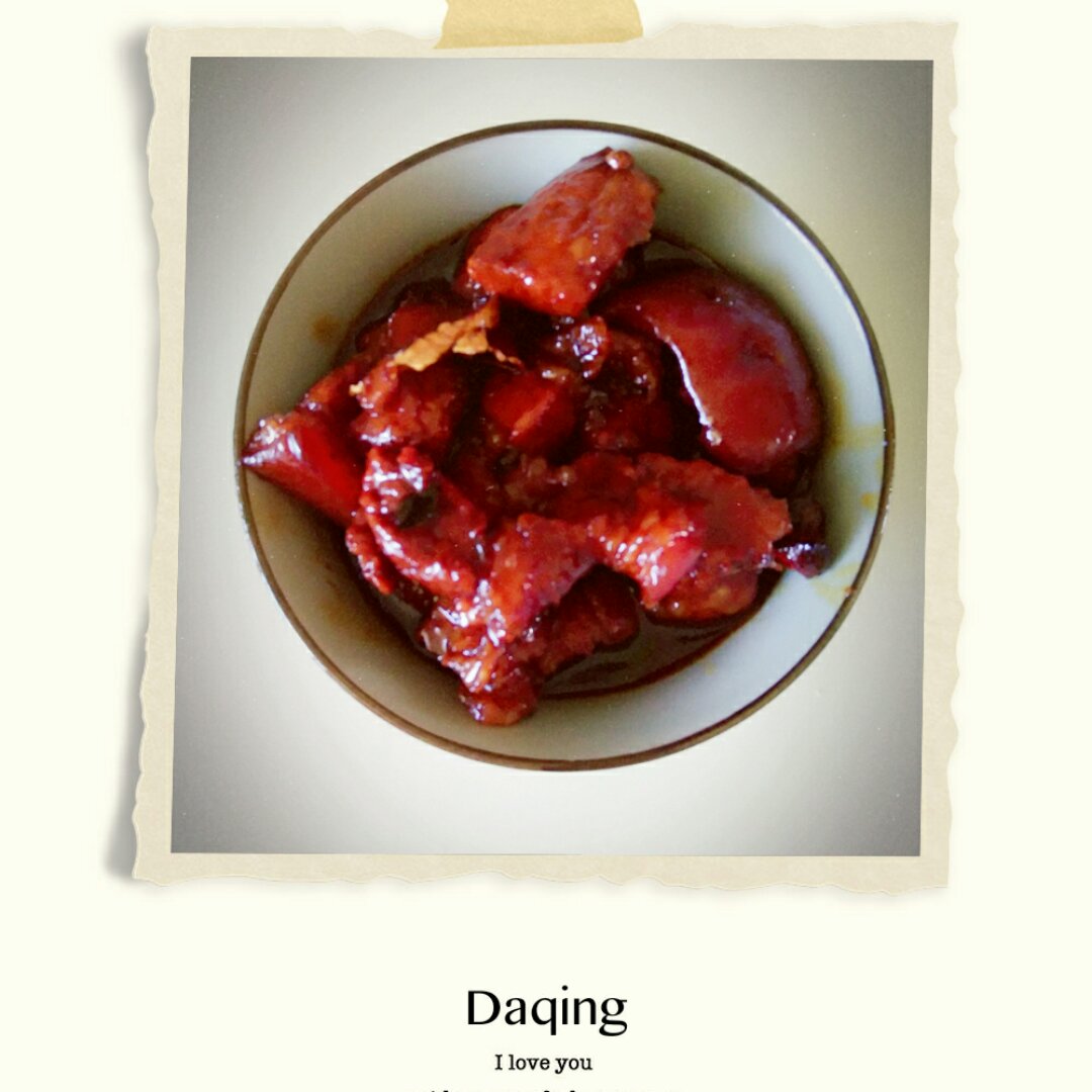 吃着碗里望着锅里的红烧肉
