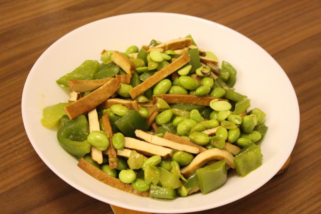 冷颖penny做的青椒毛豆炒香干