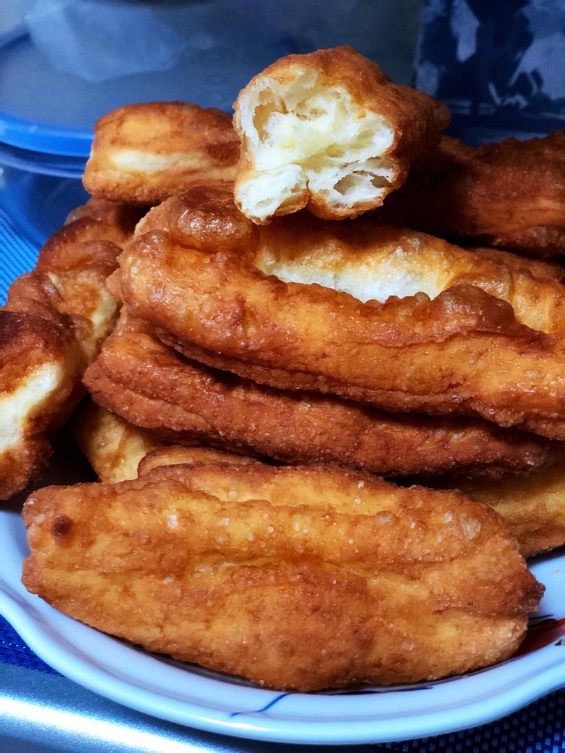 自制无泡打粉油条