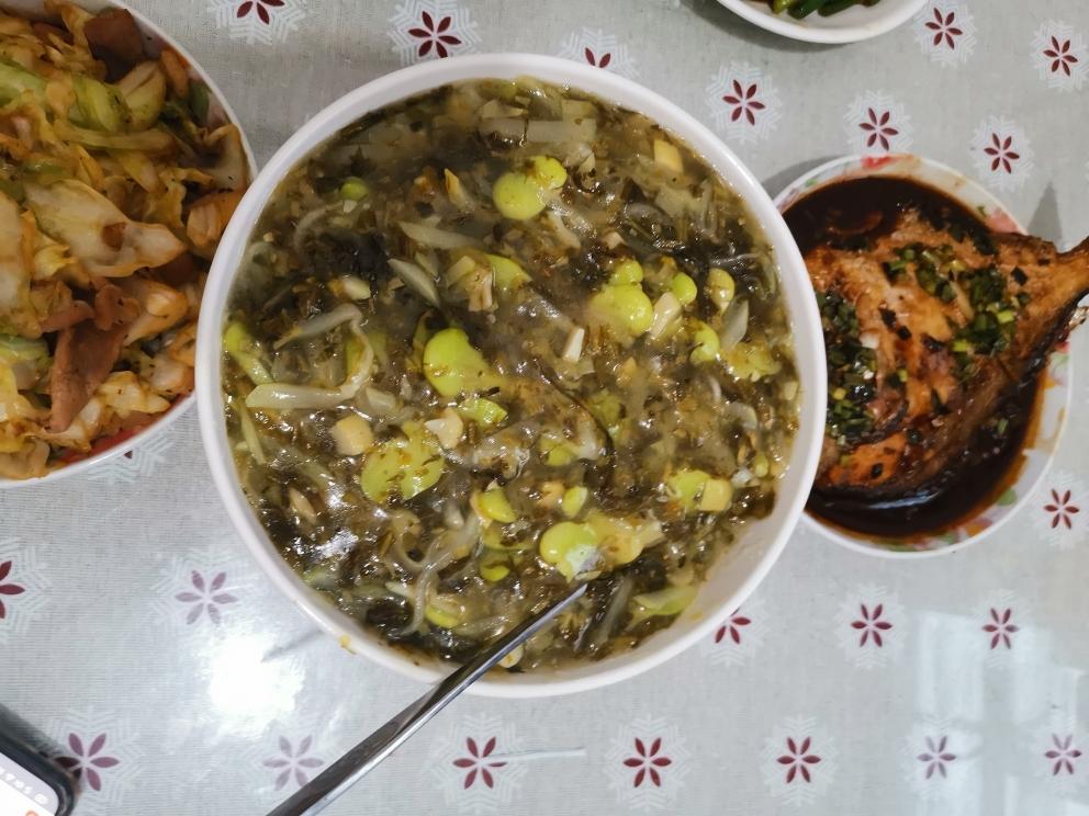 夜开花蚕豆雪菜羹