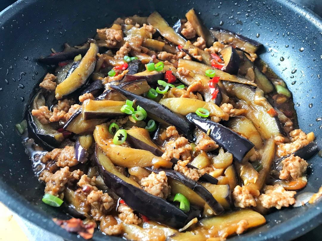 红烧肉沫茄子