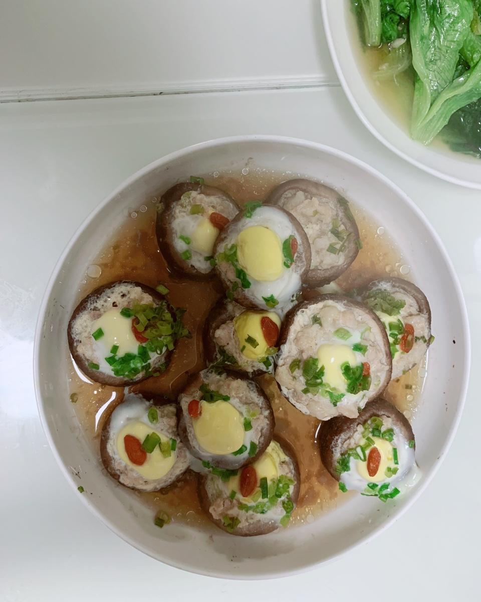 香菇肉末蒸鹌鹑蛋