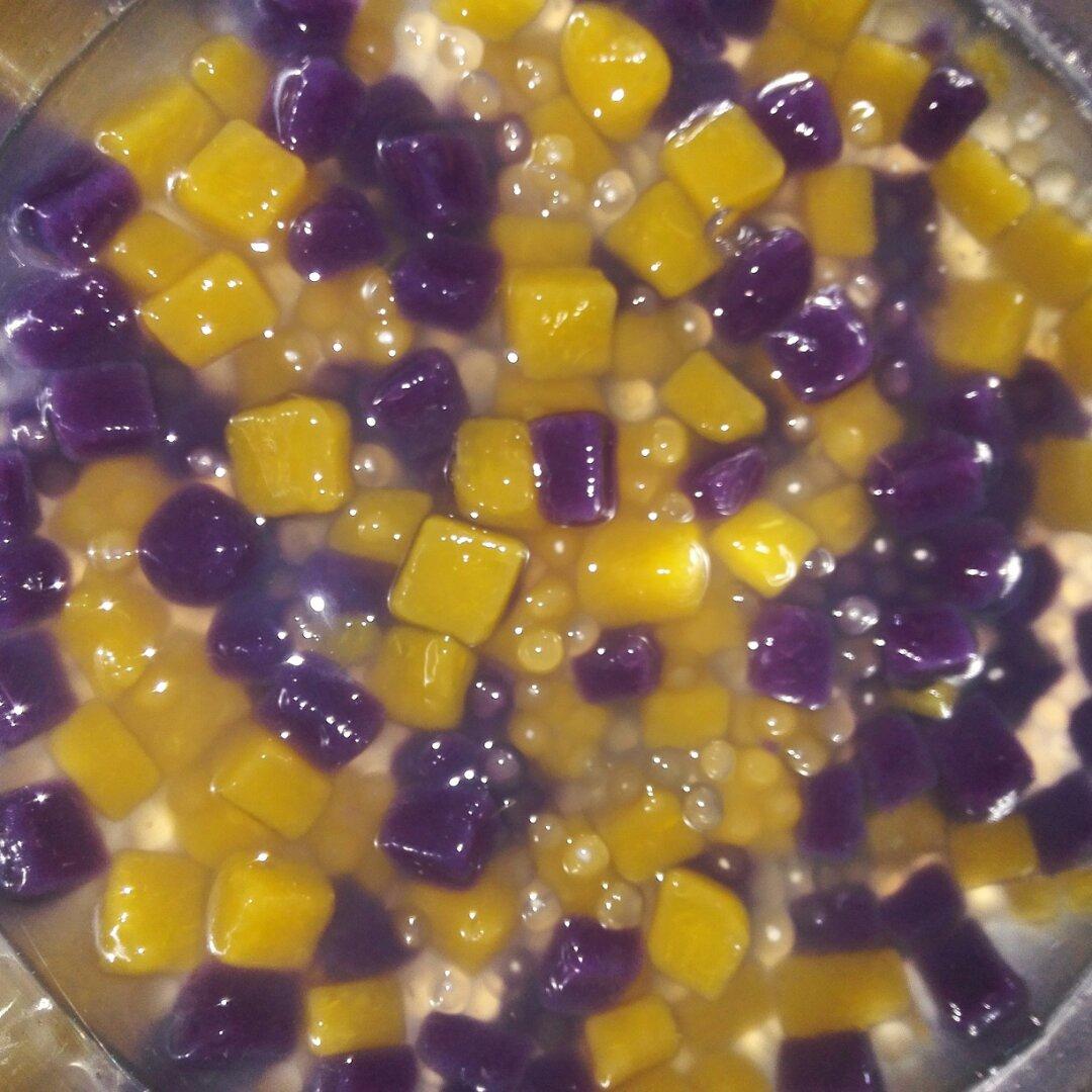 【视频】椰汁芋圆（芋头、红薯、紫薯圆）