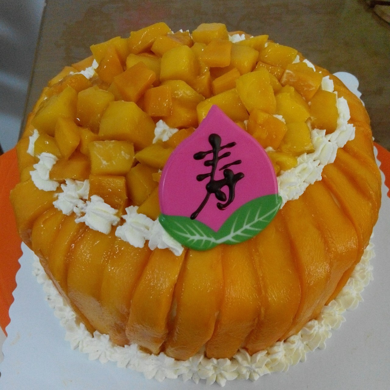 芒果可可奶油蛋糕
