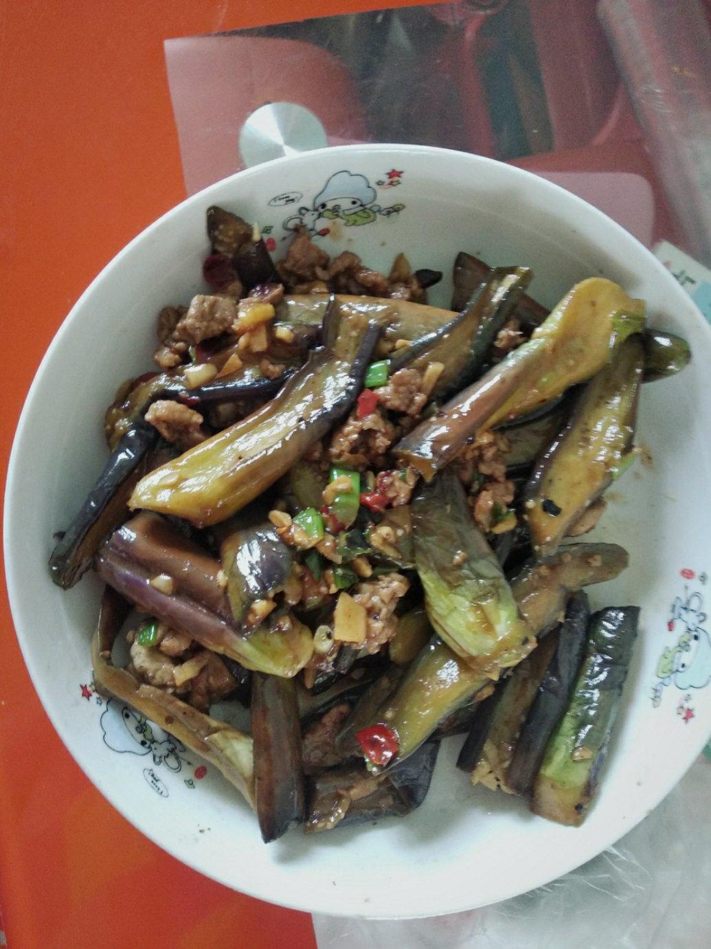 红烧肉沫茄子