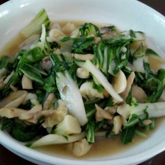 蘑菇炒青菜