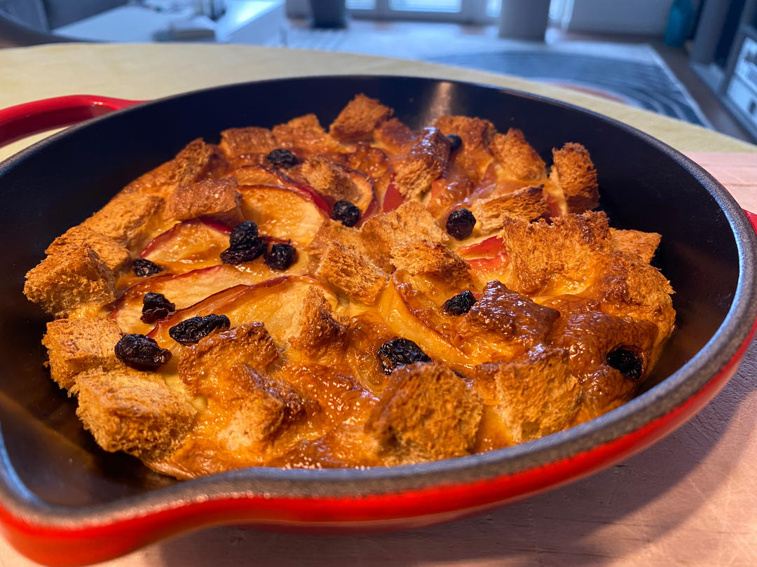 蛋奶烤蘋果吐司