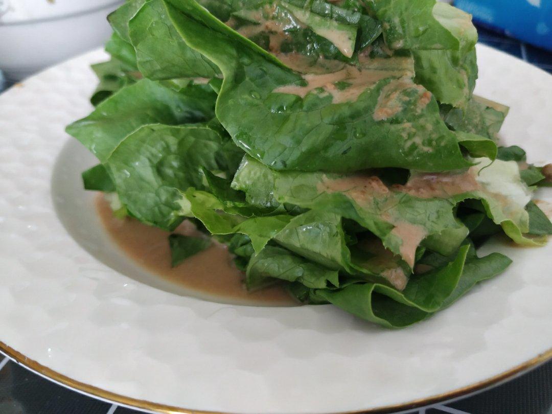 夏天来了--麻酱油麦菜