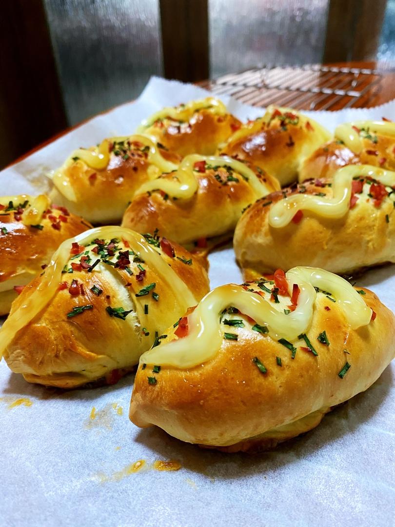 香葱火腿肉松面包