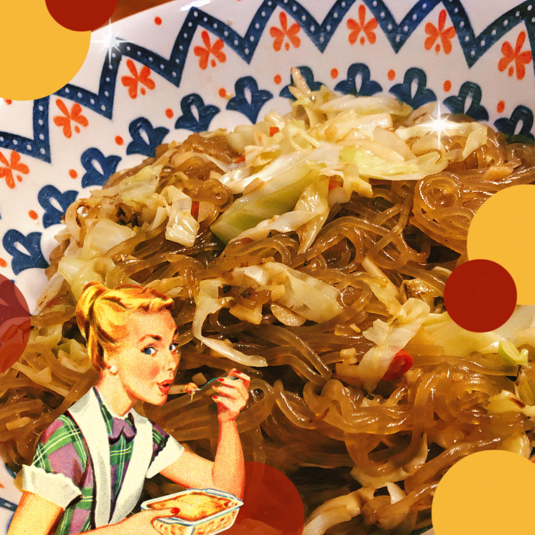 包菜炒粉丝