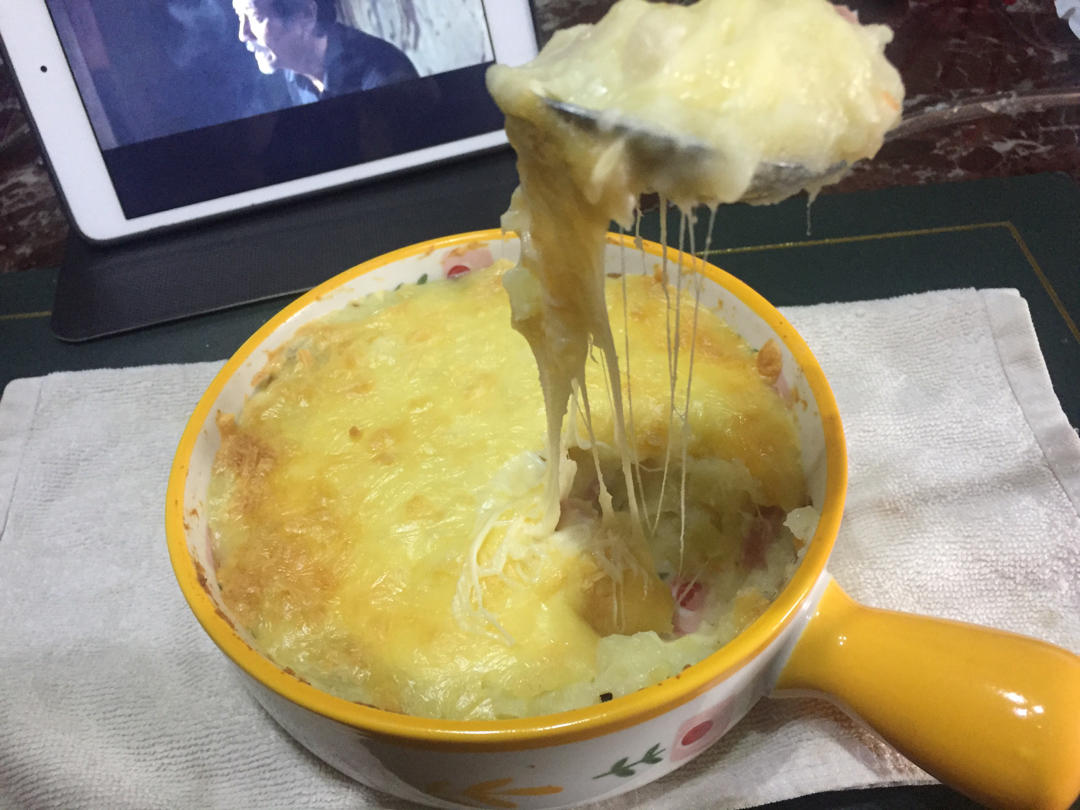 香浓芝士焗土豆泥（超有料）