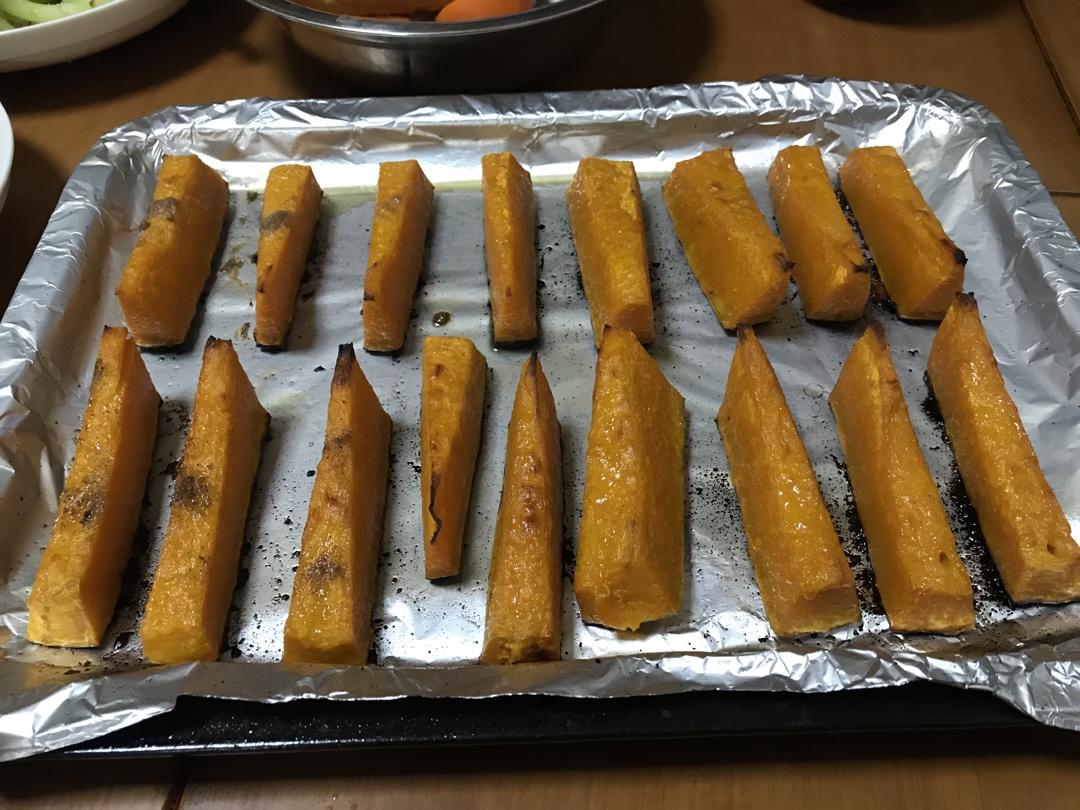 烤南瓜块🎃（健康美味）