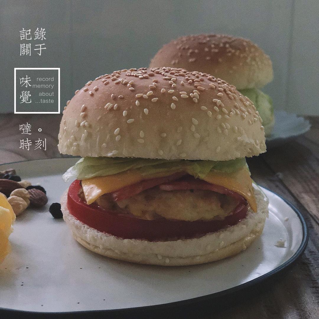 肯德基早餐汉堡轻松在家做 ---『玉米鸡肉汉堡包』