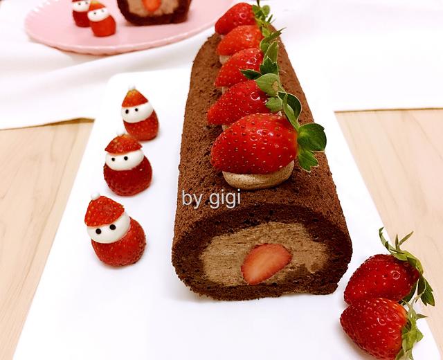 草莓巧克力卷蛋(Strawberry Chocolate Roulade)的做法