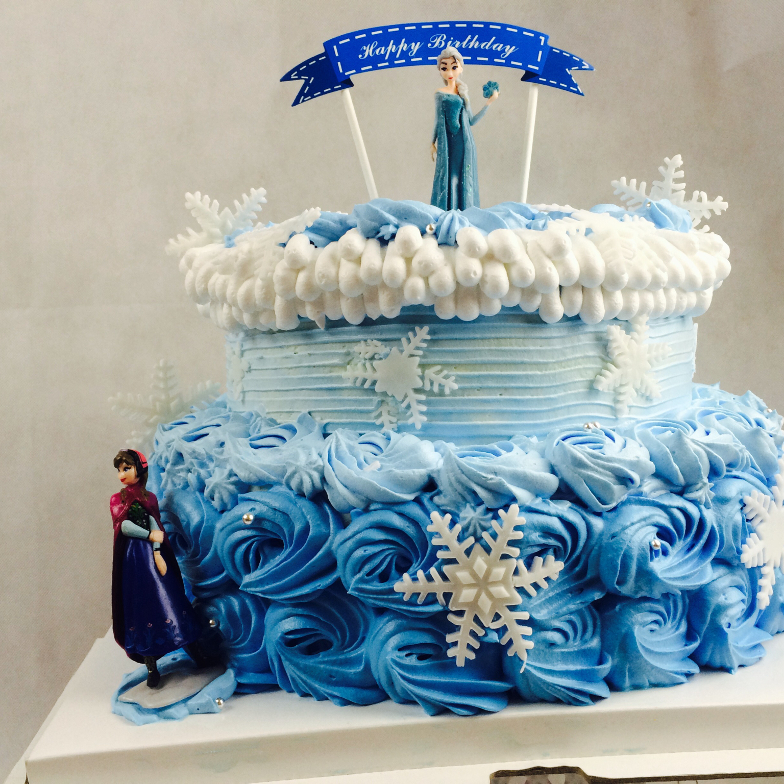 frozen生日蛋糕