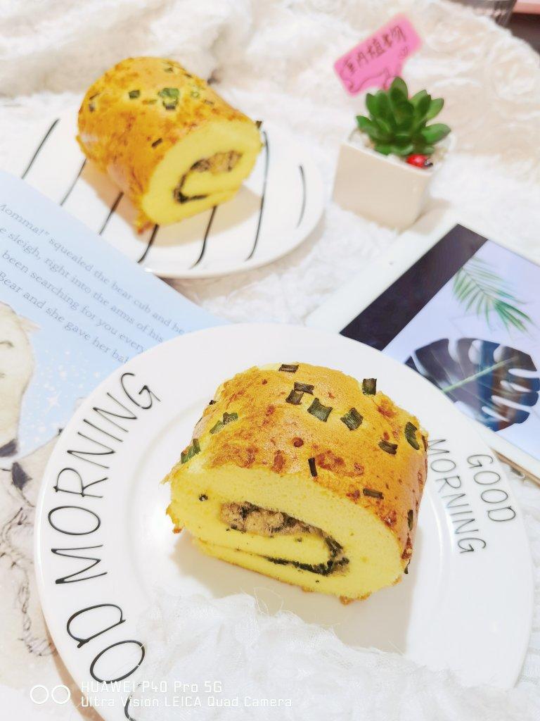 香葱肉松肥蛋糕卷～