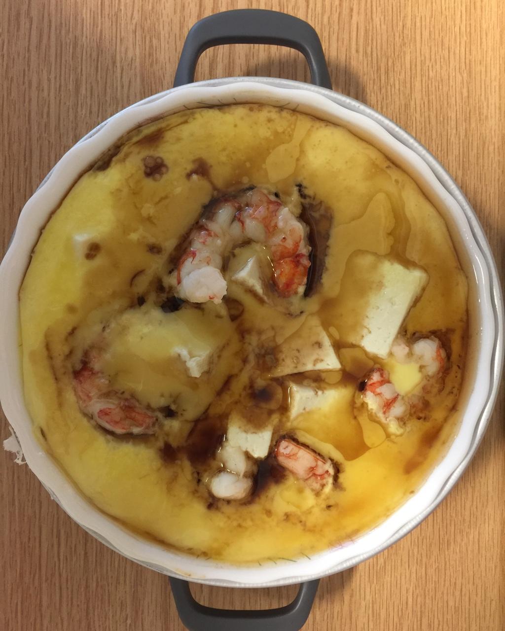 虾仁豆腐蒸水蛋