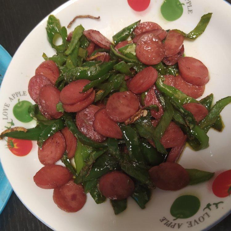 青椒炒火腿肠