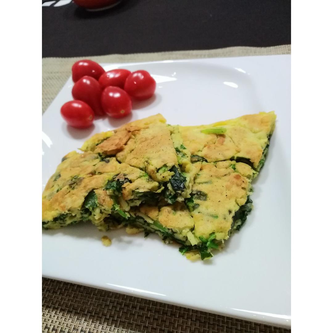 菠菜鸡蛋饼