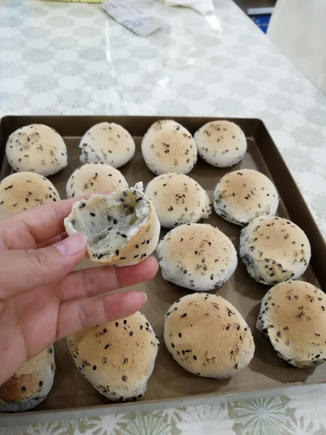 黑芝麻麻薯面包