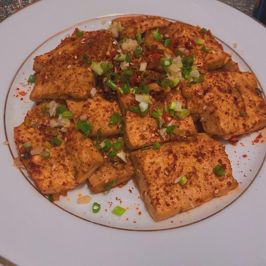 香煎孜然豆腐