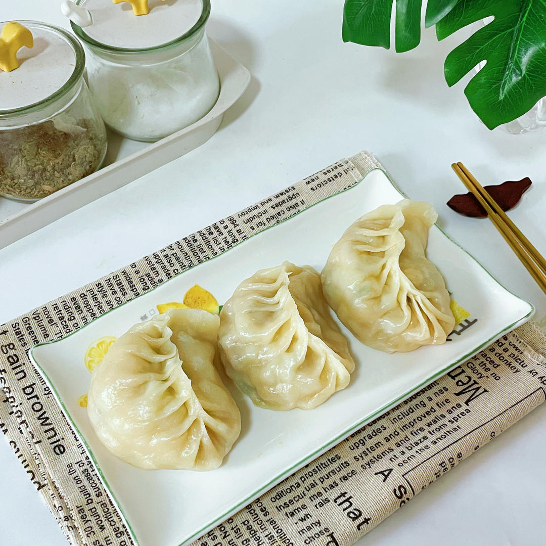 烫面蒸、煎饺（素馅）