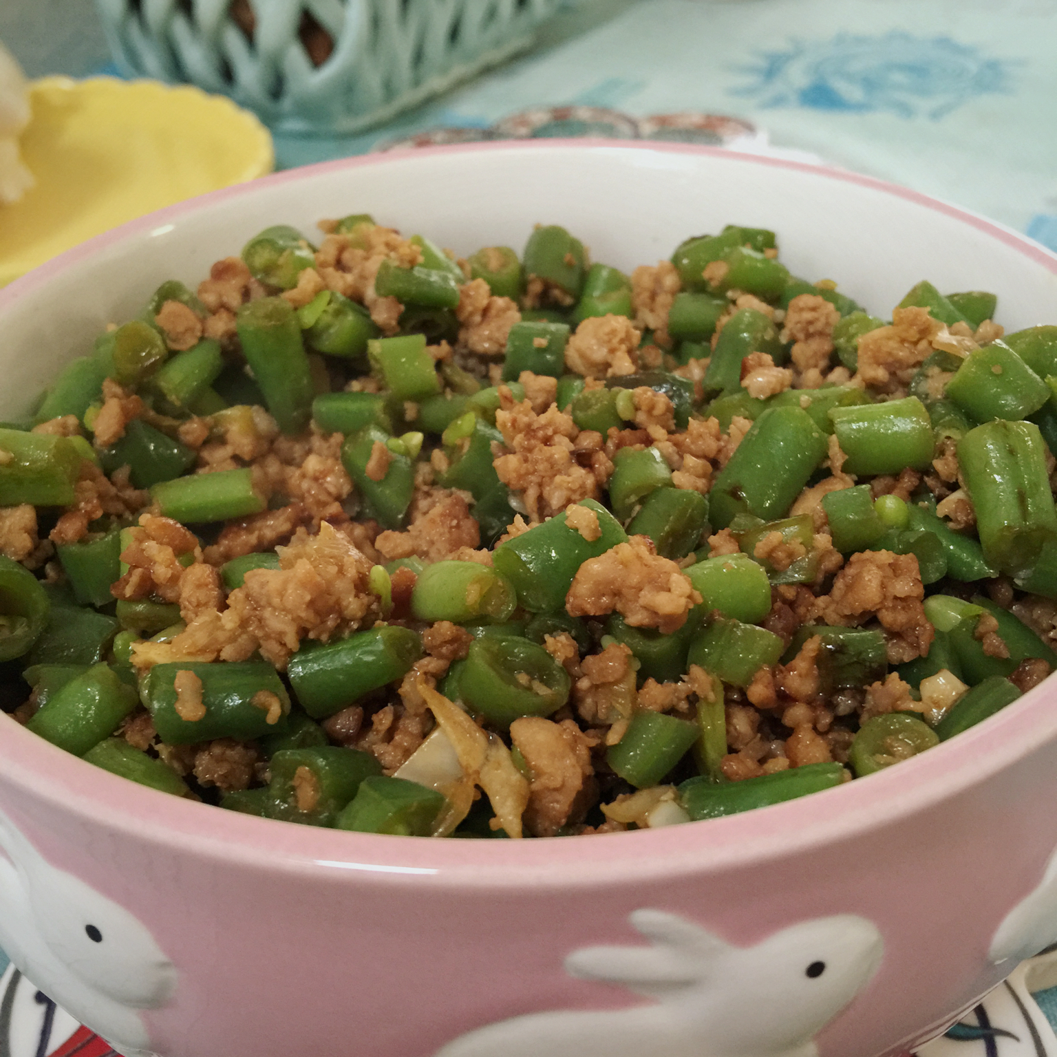 肉沫豆角下饭菜