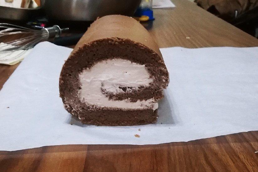 摩卡咸奶油蛋糕卷