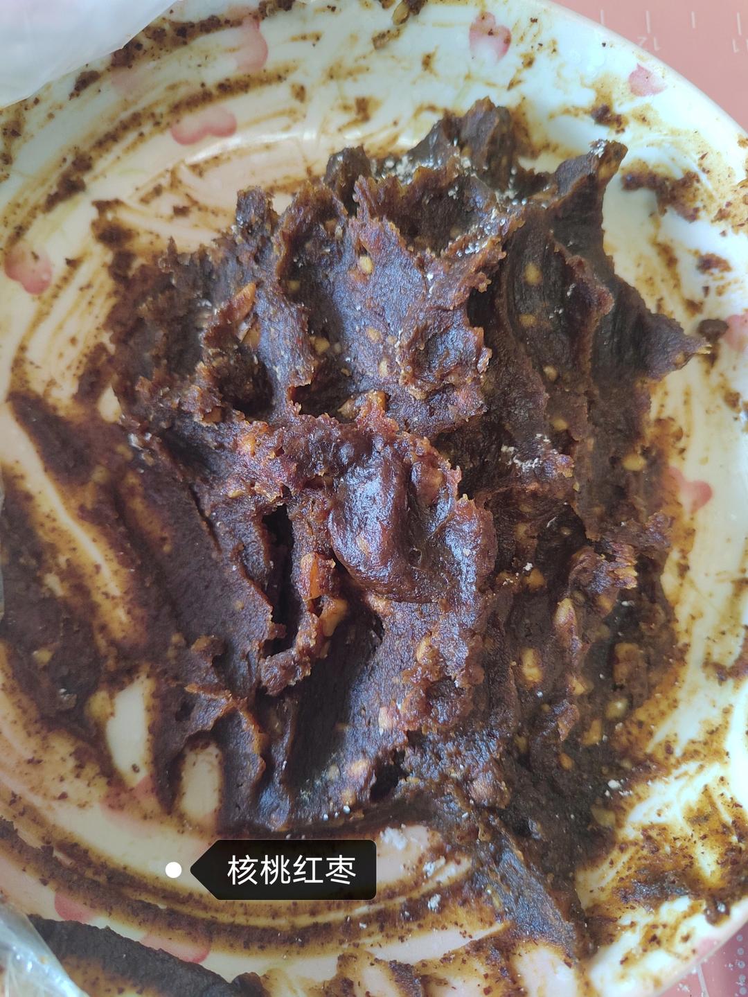 广式纯红枣核桃月饼（自制纯枣泥馅，馅不添加糖）