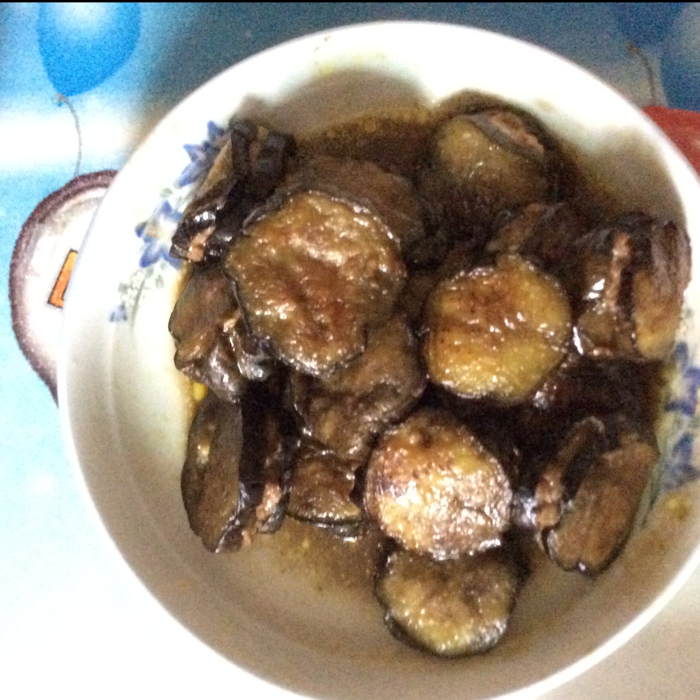 红烧茄子夹肉饼