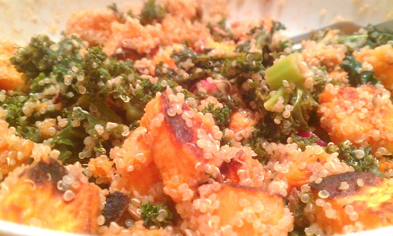 Quinoa，Kale and Sweet potato Salad的做法