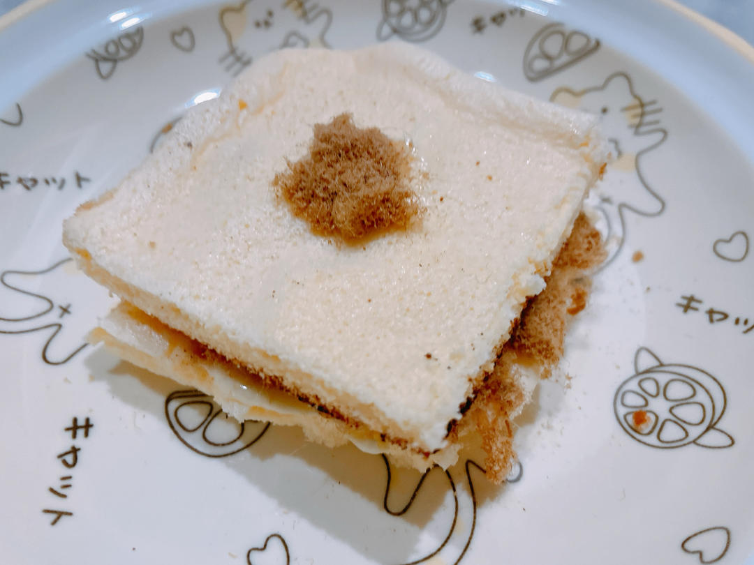 芋泥肉松贝贝蛋糕｜快手0失败|常温蛋糕｜无需奶油