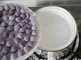 酒酿紫薯珍珠圆子的做法 步骤9