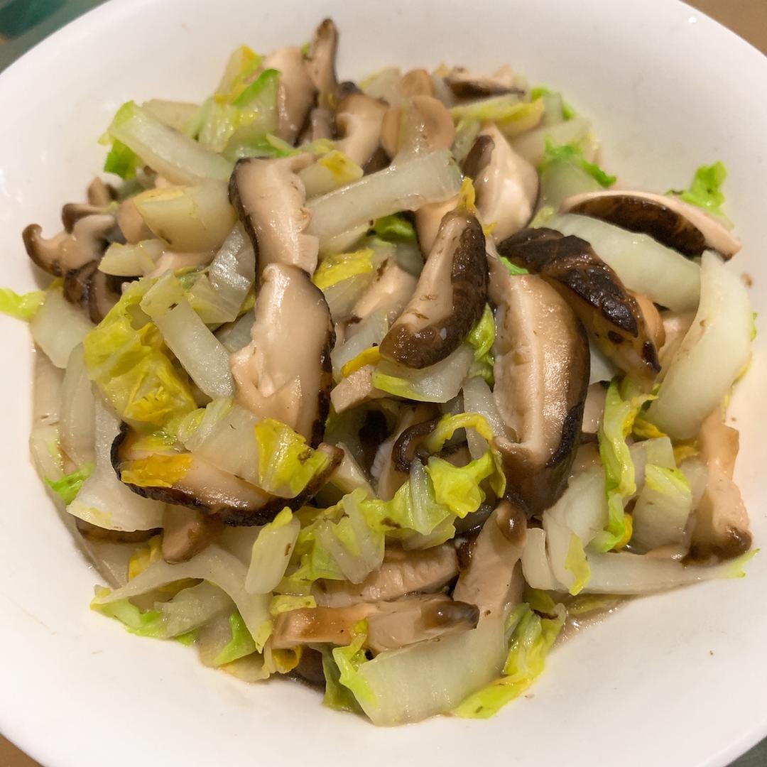 minling做的香菇烩大白菜