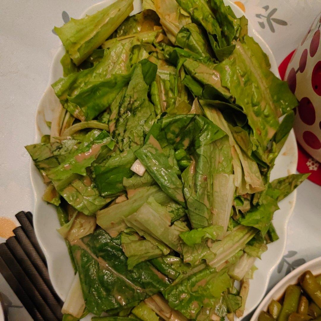 每次做都光盘的麻酱油麦菜