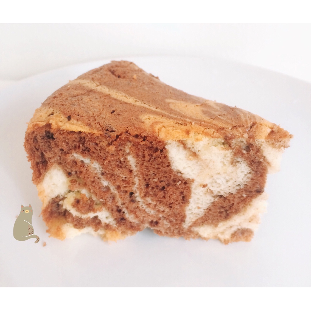 双色拉花戚风蛋糕