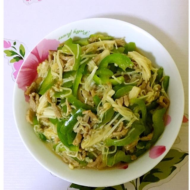金针菇青椒肉丝